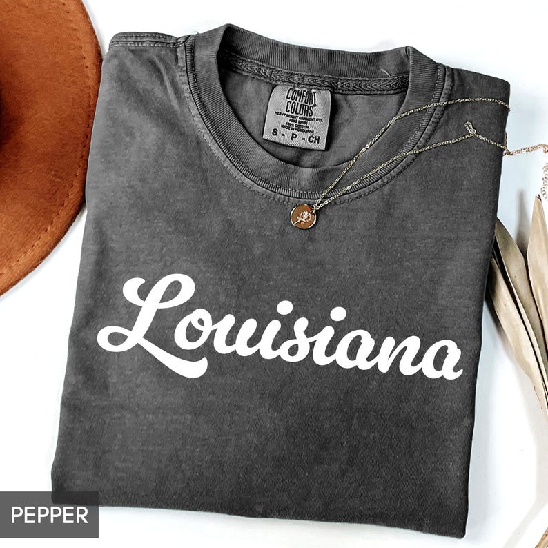 Comfort Colors® Louisiana Shirt, State of Louisiana Shirt, Louisiana gift for him or gift her, Cute Louisiana, Vintage Retro Louisiana Tee image 8