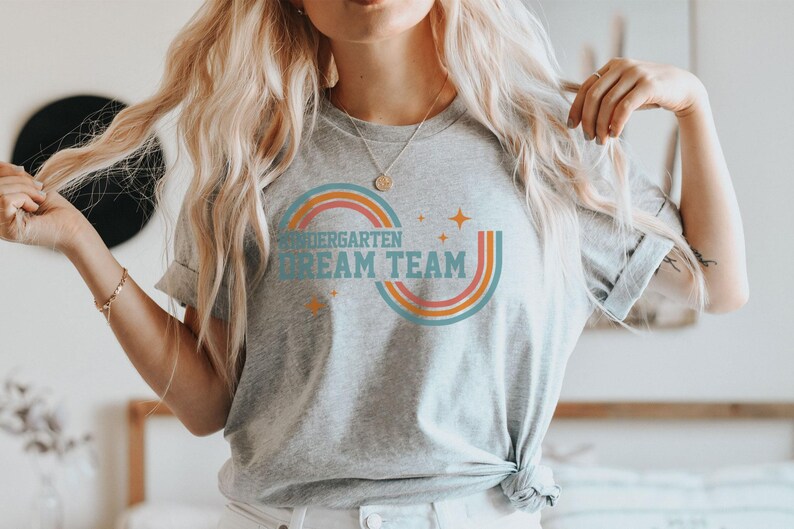 Kindergarten Dream Team, Teacher Shirts, Retro Teacher Tees, back to school team, Kindergarten Teacher Crew, New Teacher, Matching Teacher image 8