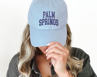 Palm Springs Embroidered Mens Fit Baseball Cap, Travel Souvenir, Unisex California Hat