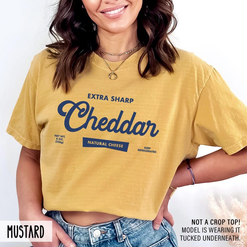 Comfort Colors® Cheese shirt, Extra Sharp Cheddar Funny Baking or Cooking Gift for Foodie shirt, Butter Shirt, Cheese Lover for her or him zdjęcie 1