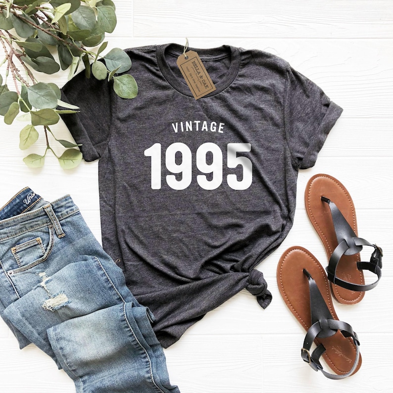 Vintage 1995 Shirt, Retro Shirt, 26th Birthday Shirt, Original 1995, 26th Birthday Gift, 1995 Shirt, Funny 26th Shirt, for Women, For Men image 1