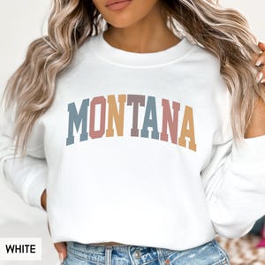 Montana Sweatshirt, MT Crewneck, State of Montana Gift for him or her, Vintage Retro Montana Hoodie, Family Vacation Travel Outfit (Summer)
