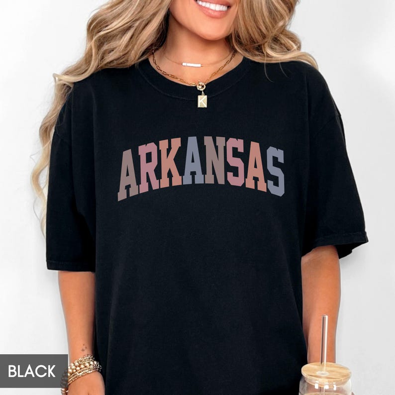 Comfort Colors® Arkansas Shirt, State of Arkansas Shirt, Travel Shirt for him or her, Cute Arkansas TShirt, Vintage Retro AR Trip (Spring) image 5