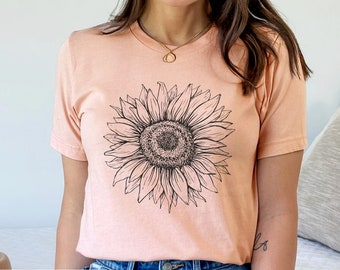 Sunflower Shirt, Floral Shirt, Flower Shirt, Garden Shirt, Summer Shirt, Spring Shirt, You Are My Sunshine, For Women, Graphic Tee