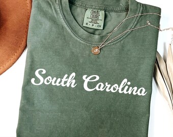 Comfort Colors® South Carolina Shirt, State of South Carolina Shirt, South Carolina gift for him or gift her, Vintage Retro South Carolina