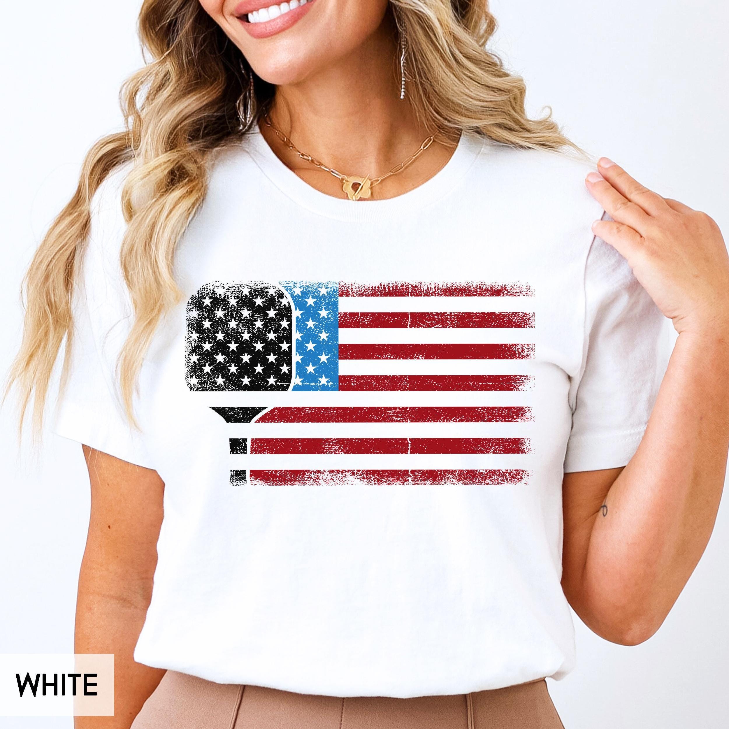 Pickleball Shirt, American Flag Shirt, Pickleball Club Tees, for Women&Men-UNISEX, Gift for Pickleball Player, Pickleball Gift, For Him/her