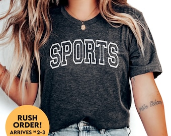 Camiseta deportiva de última hora, camiseta estilo universitario para el día del partido, ¡Vamos deportes!, camiseta divertida de equipo, fútbol americano, hockey, baloncesto, béisbol