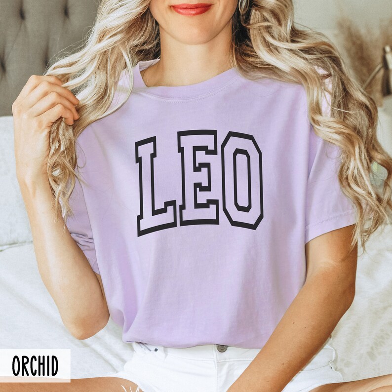 Comfort Colors® Leo Shirt, July or August Birthday, Zodiac Gift for Her (Unisex), Leo tee for him, Leo Gift, Cute Leo Shirt, Leo Gift image 8