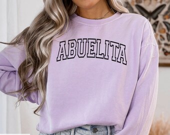 Comfort Colors® Abuelita Sweatshirt, Latina Grandma Crewneck, Vintage style Abuela Birthday Gift, Spanish Grandma Sweater, Abuelita gift