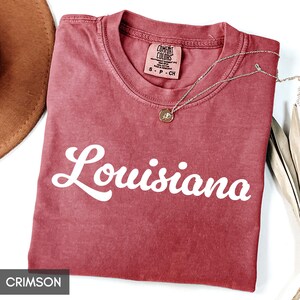 Comfort Colors® Louisiana Shirt, State of Louisiana Shirt, Louisiana gift for him or gift her, Cute Louisiana, Vintage Retro Louisiana Tee image 6