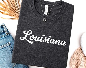 Louisiana Shirt, State of Louisiana Shirt, Louisiana gift for him or for her, Louisiana TShirt, Vintage Retro Louisiana Tee, Cute Louisiana