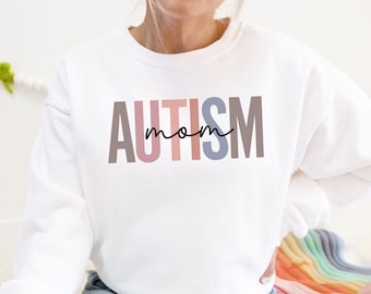 Autism mom Sweatshirt, Colorful Autism Awareness, Neuro Diverse Hoodie for Mama