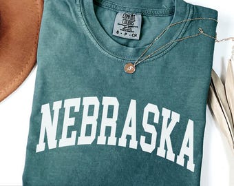 Comfort Colors® Nebraska Shirt, State of Nebraska Shirt, Travel Shirt for him or her, Cute Nebraska TShirt, Vintage Retro NE Trip tee