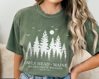 Comfort Colors® Bachelorette Party Shirts, Outdoor Nature, Camp Bach Party, Bridesmaid Maid of Honor shirts, Outdoor Mountain Bride tee