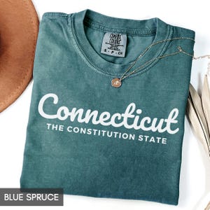 Comfort Colors® Connecticut Shirt, State of Connecticut Travel Shirt for him or her, Cute Connecticut TShirt, Constitution Retro CT Trip tee