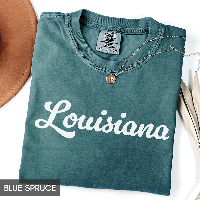 Comfort Colors® Louisiana Shirt, State of Louisiana Shirt, Louisiana gift for him or gift her, Cute Louisiana, Vintage Retro Louisiana Tee image 3