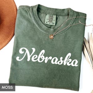 Comfort Colors® Nebraska Shirt, State of Nebraska Shirt, Nebraska gift for him or gift her, Cute Nebraska TShirt, Vintage Retro Nebraska Tee