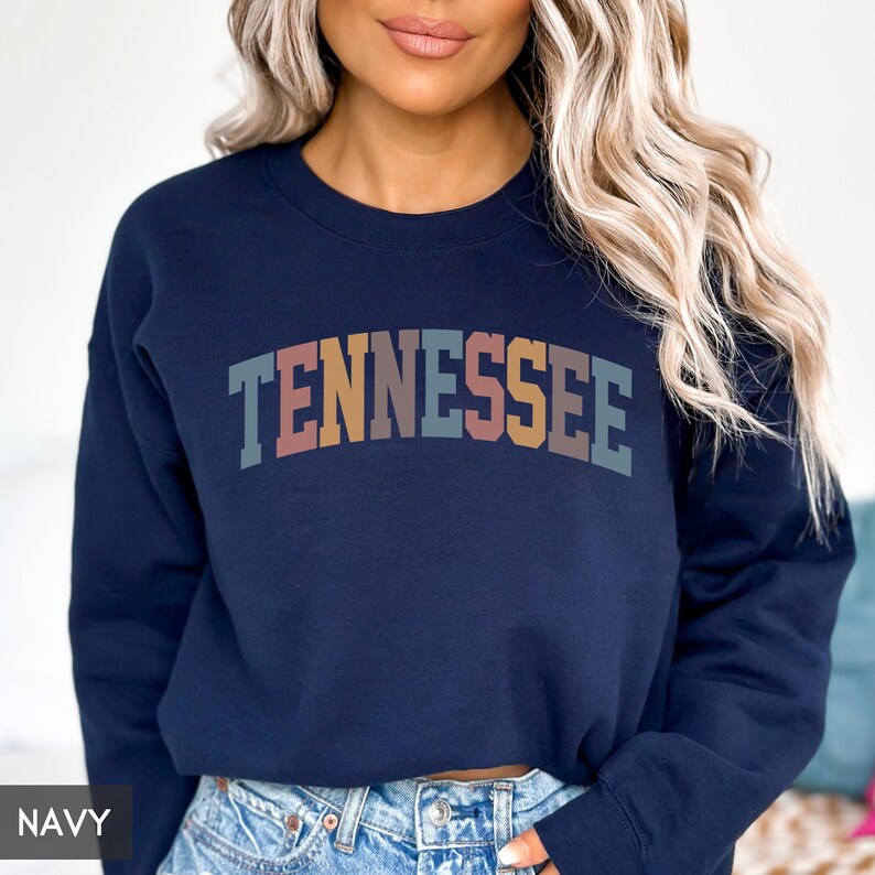 Tennessee Sweatshirt, TN Crewneck, State of Tennessee Gift for him or her, Retro Tennessee Hoodie, Family Vacation Travel Outfit (Summer) image 5