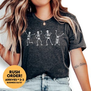Last Minute Halloween t-shirt, Dancing Skeleton Shirt, Funny Halloween shirt, Rush Order Halloween Party shirt, Skeleton Yoga, Skull Shirt