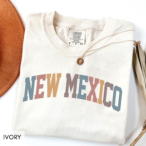 Comfort Colors® New Mexico Shirt, State of New Mexico Shirt, Travel Shirt for him or her, Cute New Mexico TShirt, Retro NM Trip tee (Summer)