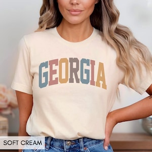 Georgia Shirt, State of Georgia Family Vacation outfit, GA gift for him or her, Georgia TShirt, Vintage Retro style Cute Georgia Tee (Summer