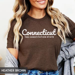 Connecticut Shirt, State of Connecticut Family Vacation outfit, CT gift for him or her, Vintage Retro style Constitution Tee
