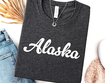 Alaska Shirt, State of Alaska Shirt, Alaska gift for him or gift for her, Alaska TShirt, Vintage Retro Alaska Tee, Cute Alaska Shirt