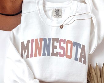 Comfort Colors® Minnesota Sweatshirt, State of Minnesota Gift for him her, Retro Minnesota Hoodie, Minnesota Family Vacation Travel (Spring)