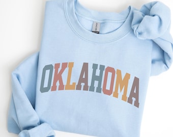 Oklahoma Sweatshirt, OK Crewneck, State of Oklahoma Gift for him or her, Retro Oklahoma Hoodie, Family Vacation Travel Outfit (Summer)