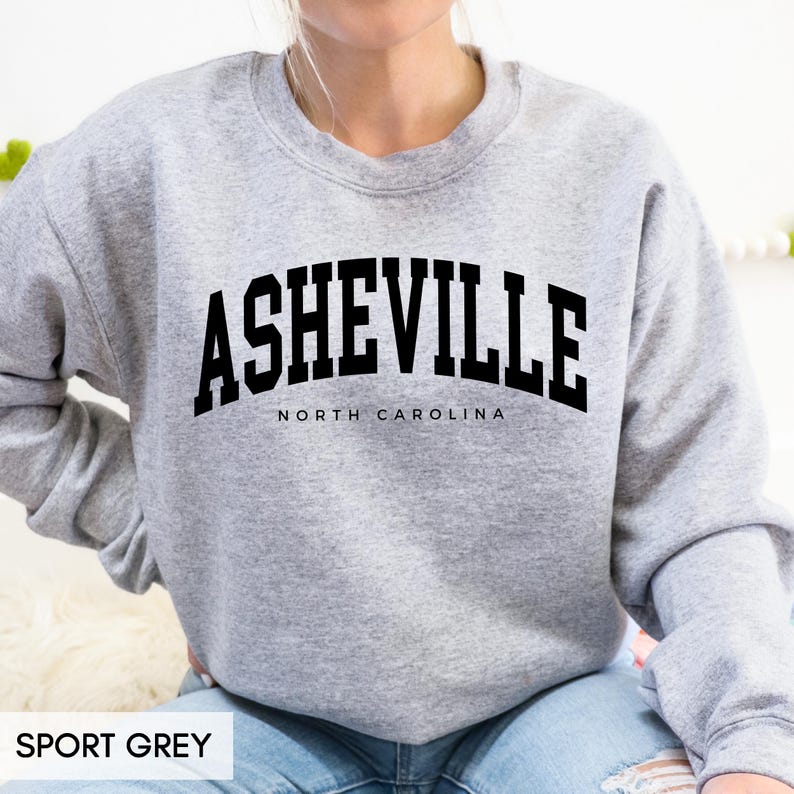 Asheville North Carolina Sweatshirt, Family Vacation Hoodie, Asheville NC Travel Souvenir, Group Trip Matching Crewnecks for women or men image 7