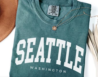 Comfort Colors® Seattle Washington Shirt, Family Vacation Seattle WA Travel Souvenir, Washington Group Trip Matching tees, women or men