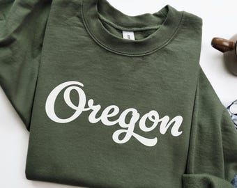 Oregon Sweatshirt, Oregon Crewneck, State of Oregon Gift for him, Oregon gift for her, Vintage Retro Oregon Hoodie, Oregon Sweater