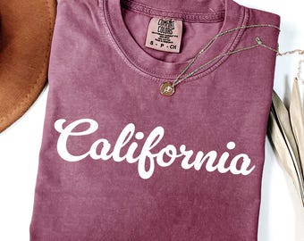 Comfort Colors® California Shirt, State of California Shirt, California gift for him or gift her, Cute California, Vintage Retro California