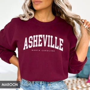 Asheville North Carolina Sweatshirt, Family Vacation Hoodie, Asheville NC Travel Souvenir, Group Trip Matching Crewnecks for women or men image 5
