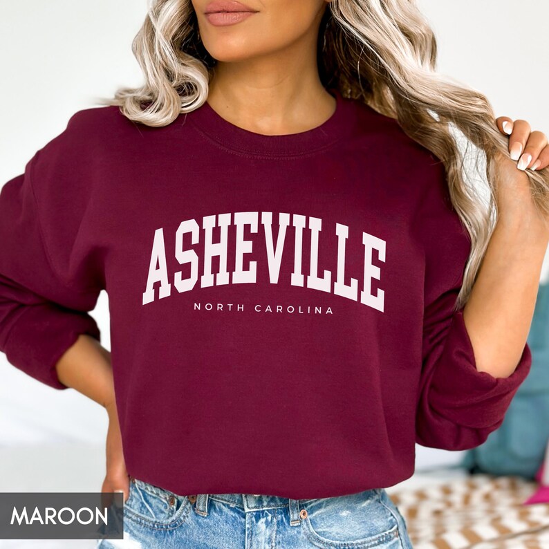 Asheville North Carolina Sweatshirt, Family Vacation Hoodie, Asheville NC Travel Souvenir, Group Trip Matching Crewnecks for women or men image 5