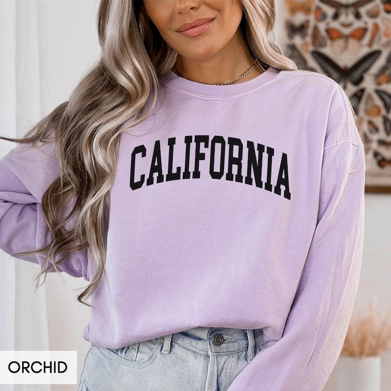 Sweat-shirt California Comfort Colors®, cadeau État de Californie pour lui, sweat à capuche de style rétro vintage, voyage de vacances en famille en Californie image 2