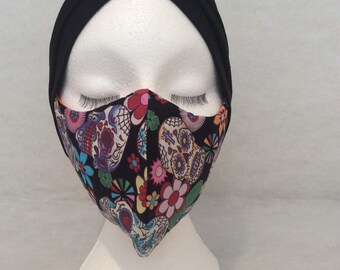 Gothic mask, Skull face mask, three layers face mask,