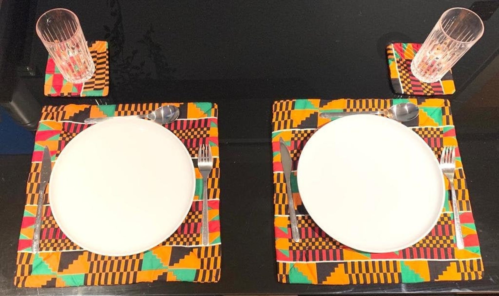 Kente Placemats Sets Ankara Placemats African Print Place Etsy UK