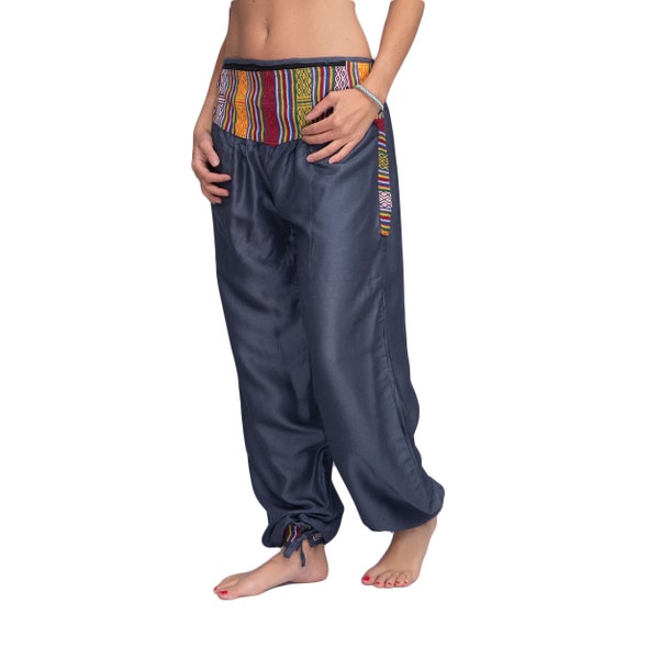 Women and Men Unisex Pumppants Pluderhose Summer Pants Casual Pants Embroidered waistband