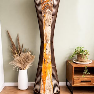 Asian floor lamp, designer lamp, floor lamp, decorative, handmade, height 150 cm, rattan. L8