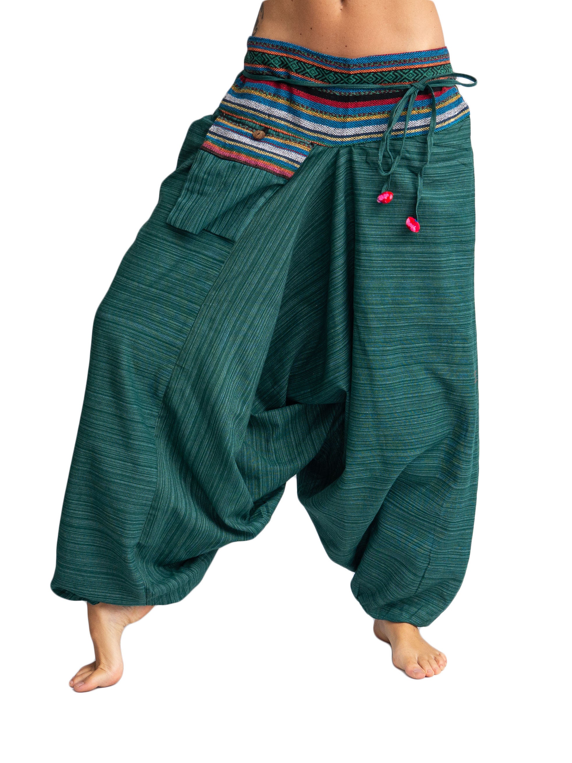 A Palloncino BOTCAM Pantaloni Harem Da Donna, Con Décolleté - Foto 4