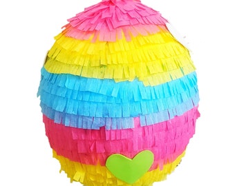 Easter Egg Pinata -  3D Easter Pinata - 17 inches tall 3D Easter egg piñata- Holds up to 4 Lbs of Candy- Easter Party Decoration