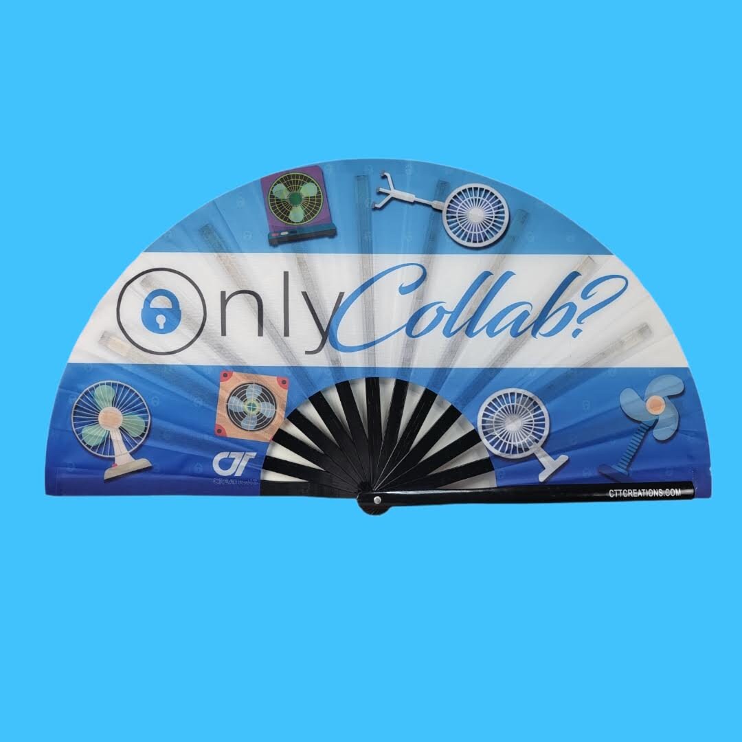 Rave Hand Fan Only Fans Collab Etsy