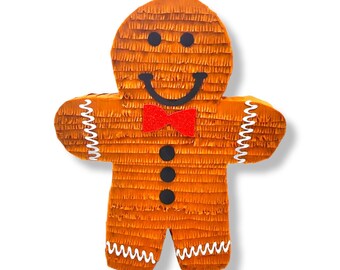 Gingerbread Man Cookie Pinata - 14 inches tall - 2D Piñata - Holds 3 lbs of Candy