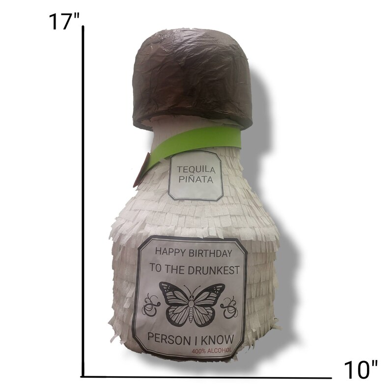 Tequila Bottle Shaped 3D Pinata Sturdy Tequila Pinataholds Etsy