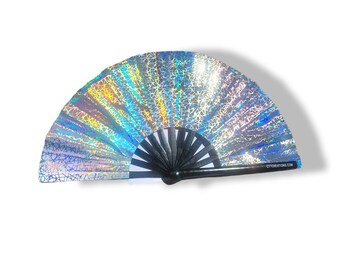 Mosaic Flash Reflective - Foldable Hand Fan