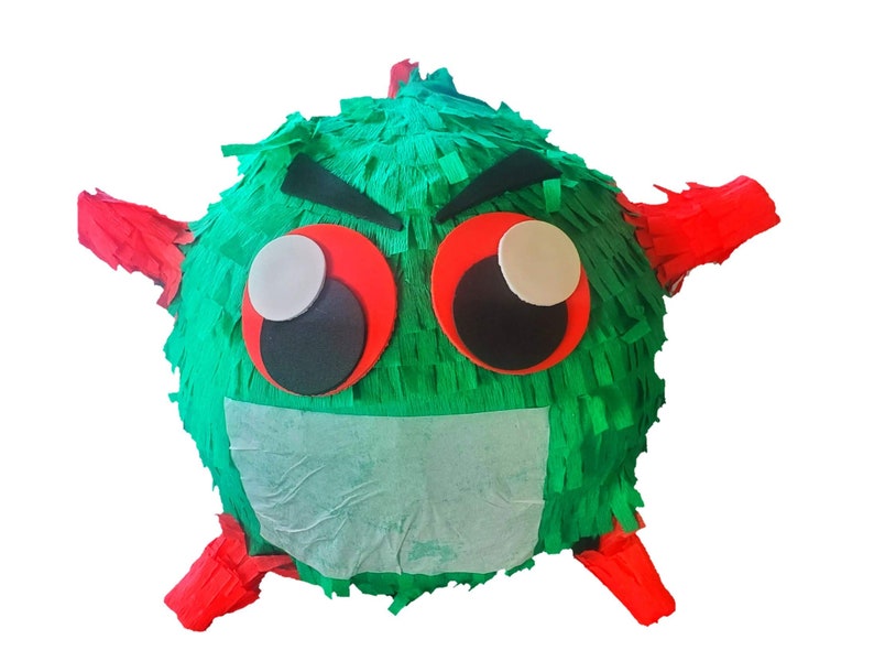 Mini virus with mask pinata image 1