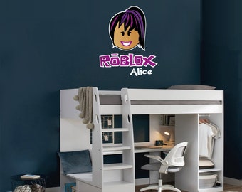 Roblox Girl Personalised Username Wall Graphics I Gaming Wall Sticker I Variety of styles | Bedroom Decor for Kids and Teens