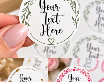 Custom Personalised Your Text Here Stickers Business Thank you Stickers Birthday