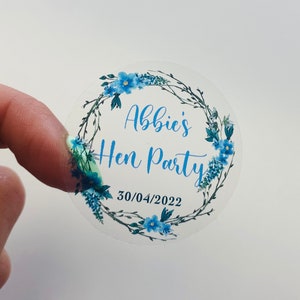 Stickers bleus et verts pour couronne de myosotis I Anniversaire Fiançailles Mariage | Personnalisé